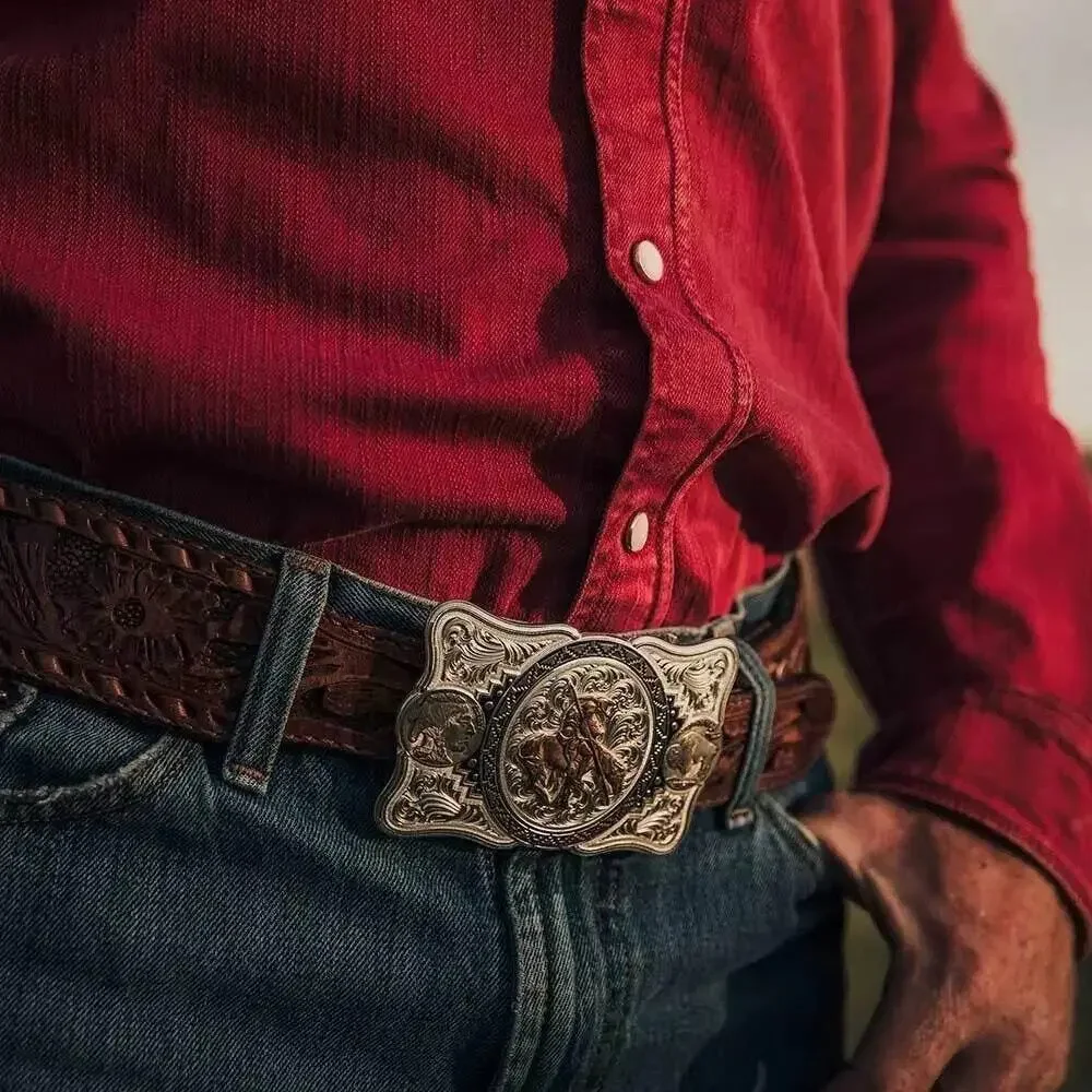 Montana Silver Smiths Southwest collection with End of the Trail Belt Buckle